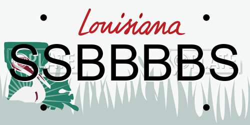 SSBBBBS Louisiana License Plate