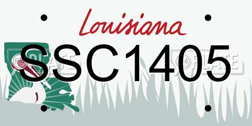 SSC1405 Louisiana License Plate