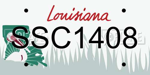 SSC1408 Louisiana License Plate