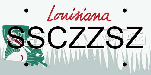 SSCZZSZ Louisiana License Plate