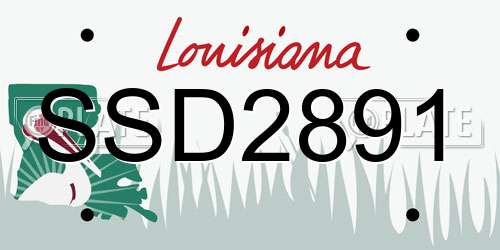 SSD2891 Louisiana License Plate