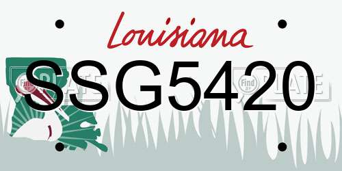 SSG5420 Louisiana License Plate