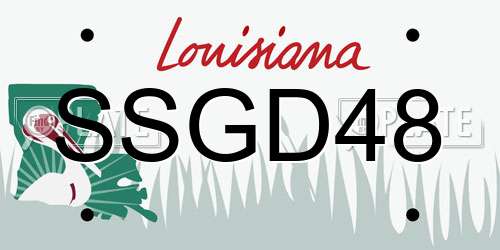 SSGD48 Louisiana License Plate
