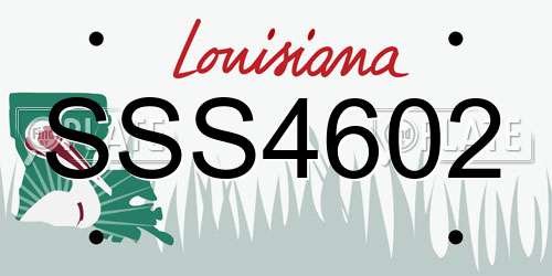 SSS4602 Louisiana License Plate