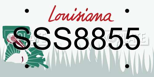 SSS8855 Louisiana License Plate