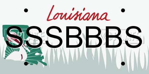 SSSBBBS Louisiana License Plate