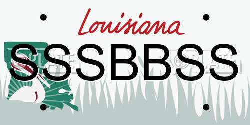 SSSBBSS Louisiana License Plate