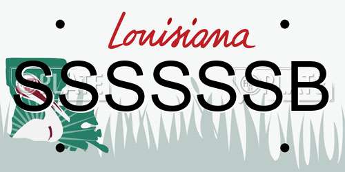 SSSSSSB Louisiana License Plate