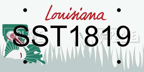 SST1819 Louisiana License Plate