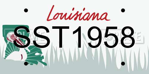 SST1958 Louisiana License Plate