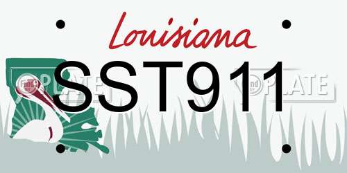 SST911 Louisiana License Plate