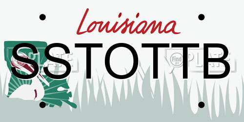 SSTOTTB Louisiana License Plate