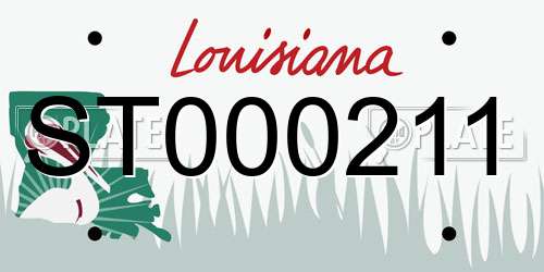 ST000211 Louisiana License Plate