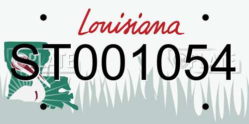 ST001054 Louisiana License Plate