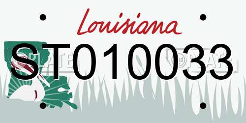 ST010033 Louisiana License Plate