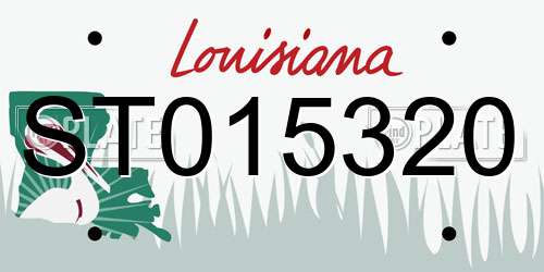 ST015320 Louisiana License Plate