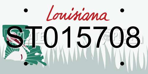 ST015708 Louisiana License Plate
