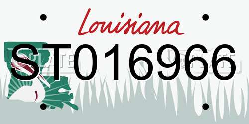 ST016966 Louisiana License Plate