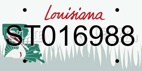 ST016988 Louisiana License Plate
