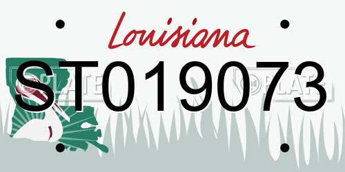 ST019073 Louisiana License Plate