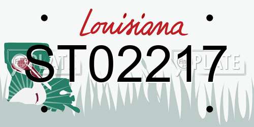 ST02217 Louisiana License Plate