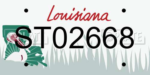 ST02668 Louisiana License Plate