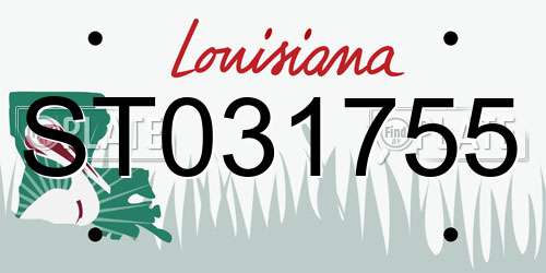 ST031755 Louisiana License Plate