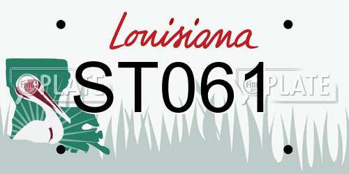 ST061 Louisiana License Plate