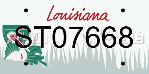 ST07668 Louisiana License Plate