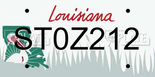 ST0Z212 Louisiana License Plate