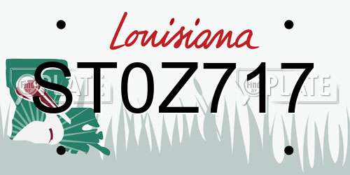 ST0Z717 Louisiana License Plate