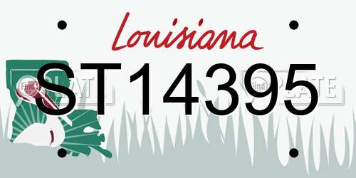 ST14395 Louisiana License Plate