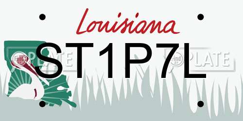 ST1P7L Louisiana License Plate