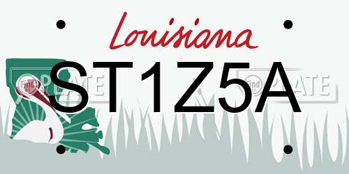 ST1Z5A Louisiana License Plate