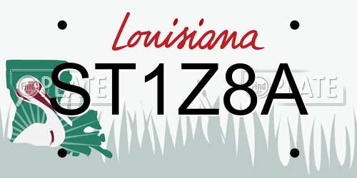 ST1Z8A Louisiana License Plate