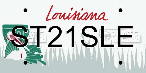 ST21SLE Louisiana License Plate
