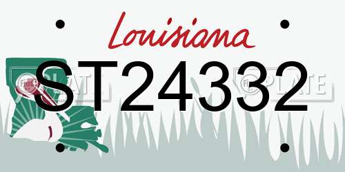 ST24332 Louisiana License Plate