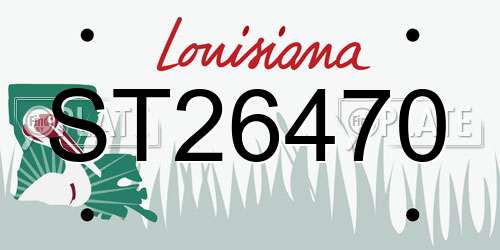 ST26470 Louisiana License Plate