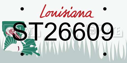 ST26609 Louisiana License Plate