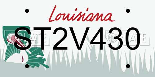 ST2V430 Louisiana License Plate