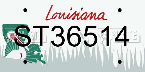 ST36514 Louisiana License Plate