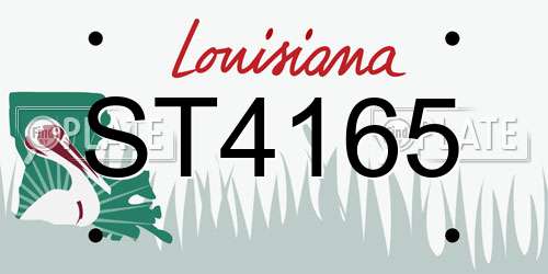 ST4165 Louisiana License Plate