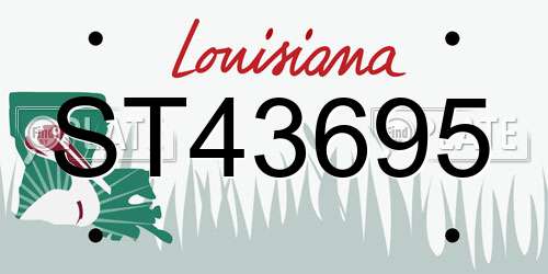 ST43695 Louisiana License Plate