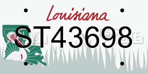 ST43698 Louisiana License Plate