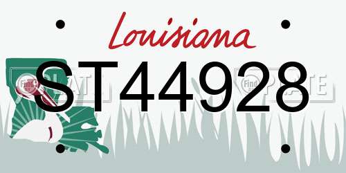 ST44928 Louisiana License Plate