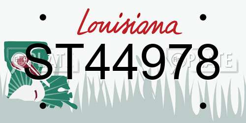 ST44978 Louisiana License Plate