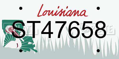 ST47658 Louisiana License Plate