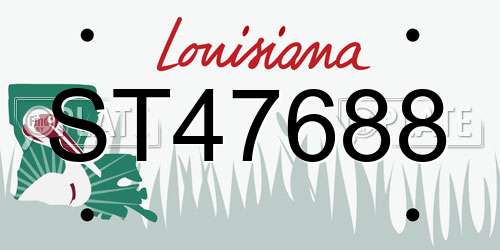 ST47688 Louisiana License Plate