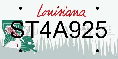 ST4A925 Louisiana License Plate