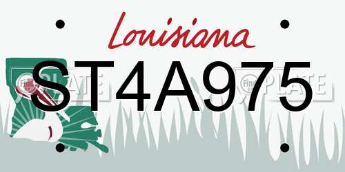 ST4A975 Louisiana License Plate